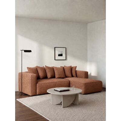 Livorno 3-Sitzer Schlafsofa mit Récamiere rechts Terrakotta - Kenay Home Terrakotta 88 cm x 235 cm Livorno 3-Sitzer Schlafsofa mit Récamiere rechts Terrakotta - Kenay Home Terrakotta 88 cm x 235 cm