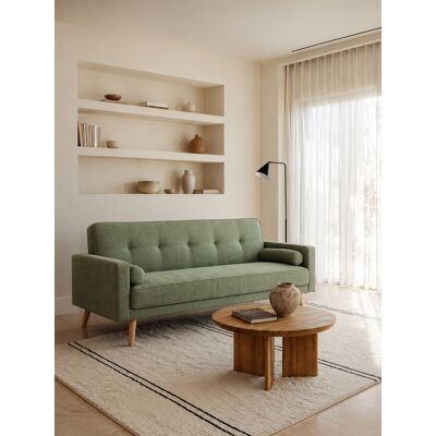 Dallas 3-Sitzer Klick-Klack-Schlafsofa Grün - Kenay Home Grün 85,5 cm x 205 cm Dallas 3-Sitzer Klick-Klack-Schlafsofa Grün - Kenay Home Grün 85,5 cm x 205 cm