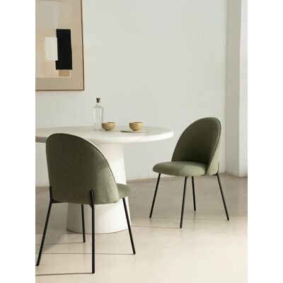 Tall grün gepolsterter Stuhl - Kenay Home Grün 84,5 cm x 50 cm Tall grün gepolsterter Stuhl - Kenay Home Grün 84,5 cm x 50 cm