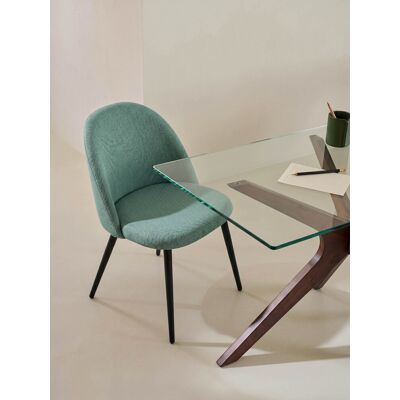 Brila mint gepolsterter Stuhl mit schwarzem Bein - Kenay Home Minze 77 cm x 51 cm Brila mint gepolsterter Stuhl mit schwarzem Bein - Kenay Home Minze 77 cm x 51 cm