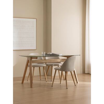 Kenay - Must Natural - Glasplatte - Esstisch Kenay - Must Natural - Glasplatte - Esstisch