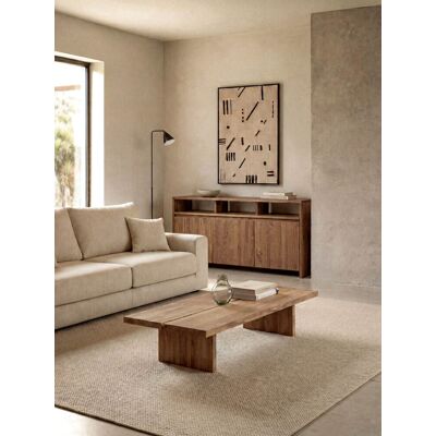 Yan Rechteckiger Couchtisch aus Massivholz 140 - Kenay Home Natur 30 cm x 140 cm Yan Rechteckiger Couchtisch aus Massivholz 140 - Kenay Home Natur 30 cm x 140 cm