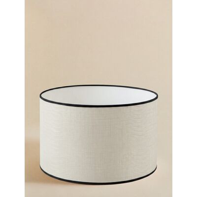 Linen weißer Schirm mit Paspel 40 - Kenay Home Weiß 24 cm x 40 cm Linen weißer Schirm mit Paspel 40 - Kenay Home Weiß 24 cm x 40 cm