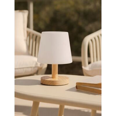 Wood Tischlampe Garten - Kenay Home Natur - Weiß 22 cm x 14,5 cm Wood Tischlampe Garten - Kenay Home Natur - Weiß 22 cm x 14,5 cm