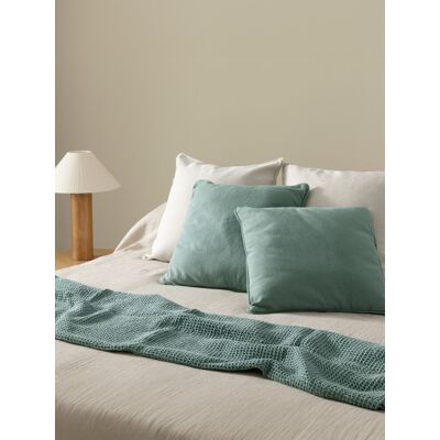 Bloq-Obi Set 2 Kissen in Mint und Plaid in Türkis - Kenay Home x Bloq-Obi Set 2 Kissen in Mint und Plaid in Türkis - Kenay Home x