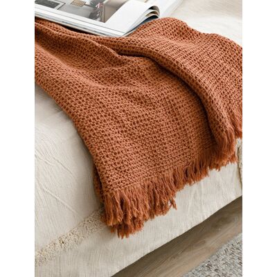 Obi Plaid Terrakota - Kenay Home Terrakotta x 120 cm Obi Plaid Terrakota - Kenay Home Terrakotta x 120 cm