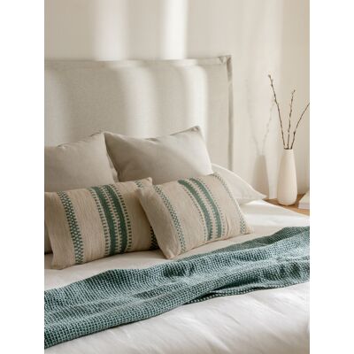 Lemer-Obi Set 2 Kissen in Mint und Plaid in Türkis - Kenay Home x Lemer-Obi Set 2 Kissen in Mint und Plaid in Türkis - Kenay Home x