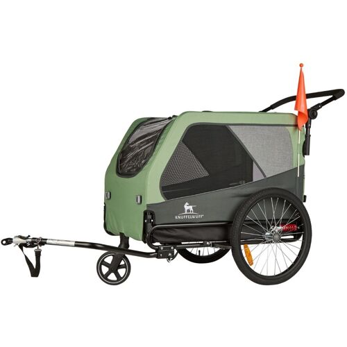Knuffelwuff Cruvado komfortabler Hundeanhänger mit Stoßdämpfer Fahrradanhänger und Buggy für...
