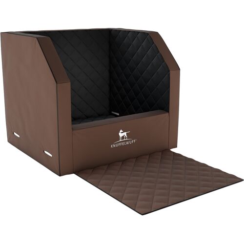 Knuffelwuff Cargo Hunde Auto Transportbox Sicherheit für den Hund und Sitzschutz für den...