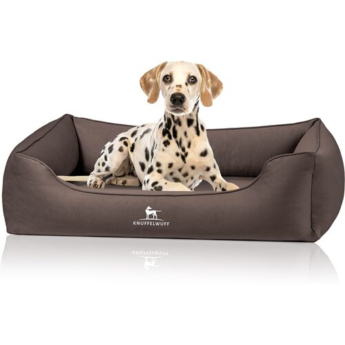 Knuffelwuff orthopädisches Hundebett Oliver aus pflegeleichtem Easy Clean Stoff in Wildlederoptik...