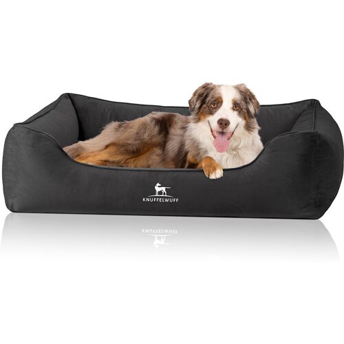 Knuffelwuff orthopädisches Hundebett Jona aus weichem wärmendem Samt S Anthrazit
