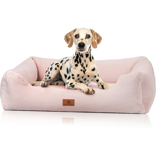 Knuffelwuff orthopädisches Hundebett mit kuschelig weichem Kaninchen Fellimitat Schnuffelupagus S...