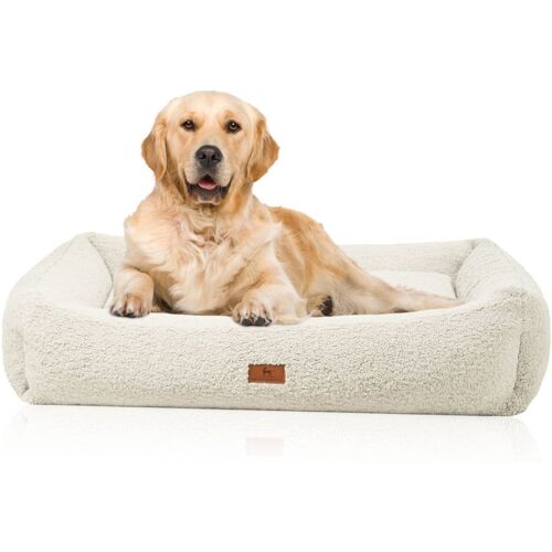 Knuffelwuff orthopädisches Hundebett Matteo mit Memory-Foam Schaumstoffflocken aus kuschligem...