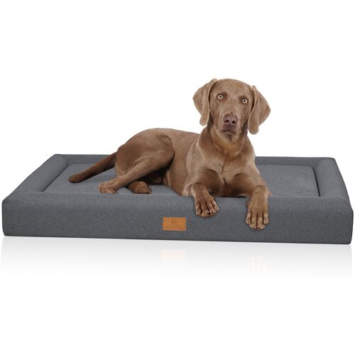 Knuffelwuff orthopädisches Hundebett Tiva aus pflegeleichtem Easy Clean Stoff mit...