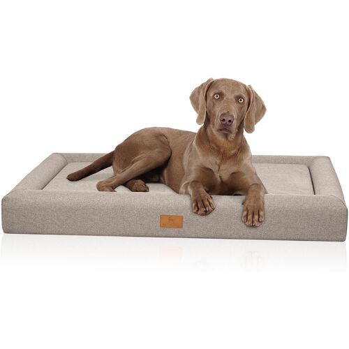 Knuffelwuff orthopädisches Hundebett Tiva aus pflegeleichtem Easy Clean Stoff mit...