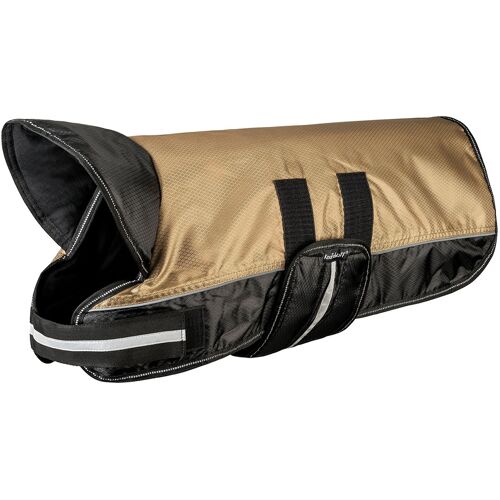 Knuffelwuff Hundemantel Funktionstextil reflektierend mit Kragen 50cm Braun