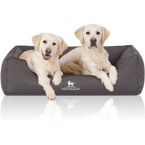 Knuffelwuff Orthopädisches Wasserabweisendes Hundebett Leon aus Velours mit Handwebcharakter XXL...