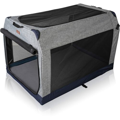Knuffelwuff faltbare Hundebox Transportbox Denali mit Aluminiumgestell M 61x46x43cm