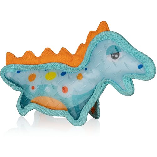 Knuffelwuff Hundespielzeug Dinosaurier Stegosaurus aus Gummi und Gewebe