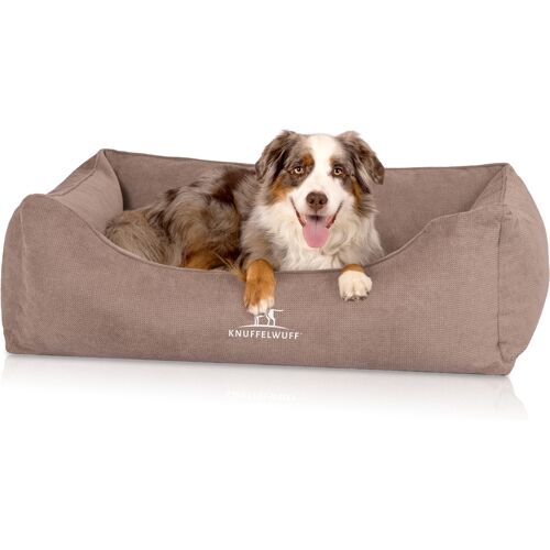 Knuffelwuff orthopädisches Hundebett mit Fächer-Wendekissen Baltimore 100x70cm Beige