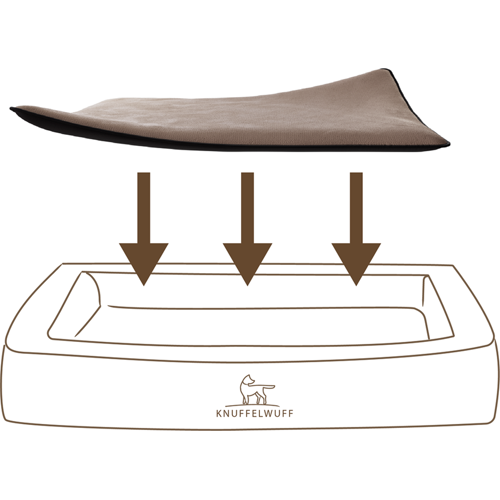 Knuffelwuff kuschelige Einlage Teddy für Hundebett Form: Adventure Größe XXXL Braun