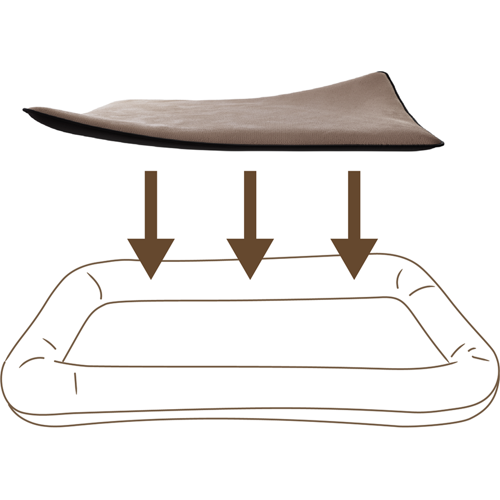 Knuffelwuff kuschelige Einlage Teddy für Hundebett Form: Globetrotter Größe XL Braun