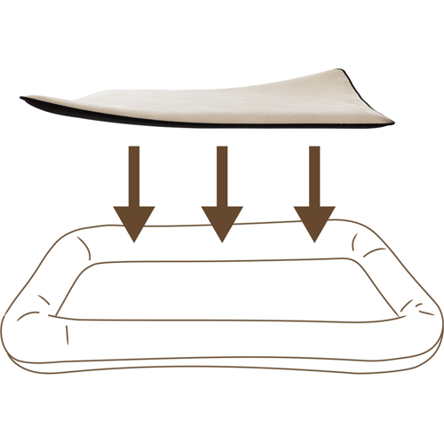 Knuffelwuff kuschelige Einlage Teddy für Hundebett Form: Globetrotter Größe XL Weiss