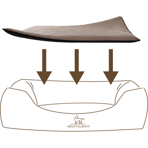 Knuffelwuff kuschelige Einlage Teddy für Hundebett Form: Classic Größe XXXL Braun