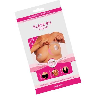 Bye Bra Brust Lift-Tape mit Nippel Cover, 3 Paar Bye Bra Brust Lift-Tape mit Nippel Cover, 3 Paar