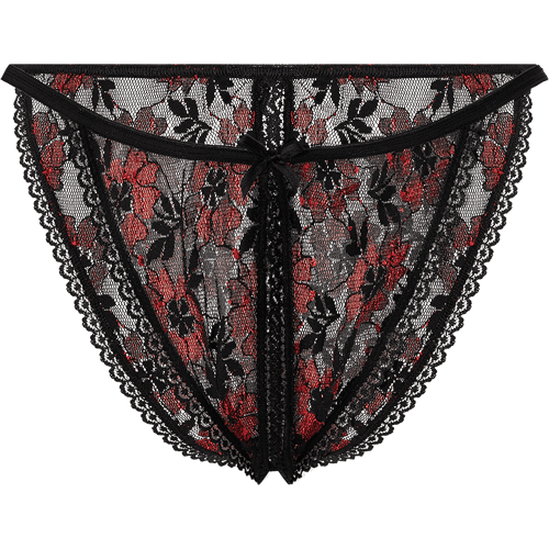 Rimba Offener Spitzenslip mit Schleifchen