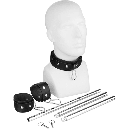 Rimba Hals- und Handfessel mit Stange, 7 Teile