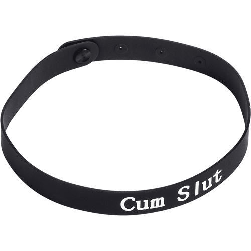 Rimba Halsband mit Aufschrift CUM SLUT