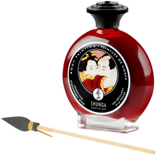 SHUNGA Body Painting Erdbeer-Sekt, 100 ml