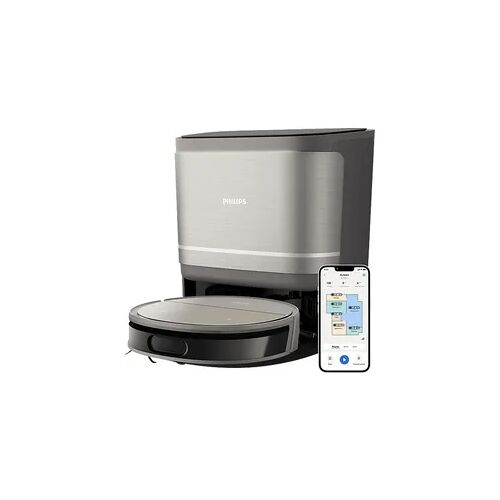 Philips XU9100/10 HomeRun 9000 Series Aqua mit Wischfunktion und App, Hindernissenerkennung, Saugroboter