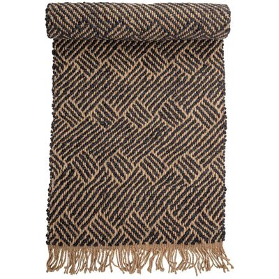 Bloomingville Aby Teppichläufer Jute 70x200 cm schwarz, braun" Bloomingville Aby Teppichläufer Jute 70x200 cm schwarz, braun"