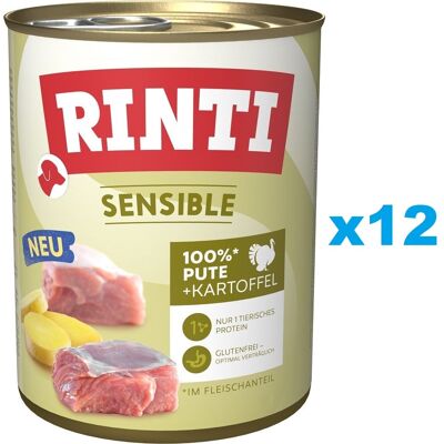 RINTI Sensible Truthahn & Kartoffel Hundefutter - Für empfindliche Hunde RINTI Sensible Truthahn & Kartoffel Hundefutter - Für empfindliche Hunde