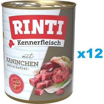 RINTI Kennerfleisch Rabbit 12 x 800 g - Hundefutter RINTI Kennerfleisch Rabbit 12 x 800 g - Hundefutter