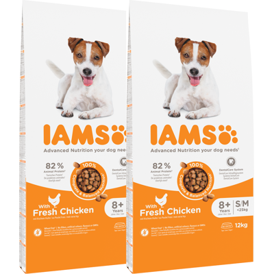 IAMS für Vitalität Senioren & Reife Kleine & Mittlere Hunde - Hähnchen 12kg IAMS für Vitalität Senioren & Reife Kleine & Mittlere Hunde - Hähnchen 12kg