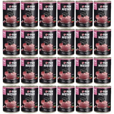 PAN MIĘSKO Nassfutter mit Schweinefleisch und Ente für Welpen hypoallergen 24x400 g PAN MIĘSKO Nassfutter mit Schweinefleisch und Ente für Welpen hypoallergen 24x400 g