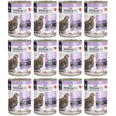Wiejska Zagroda caille Katzenfutter - Monoprotein, Nass, 400g Wiejska Zagroda caille Katzenfutter - Monoprotein, Nass, 400g