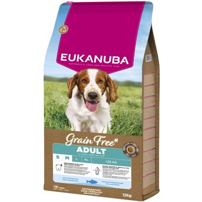 EUKANUBA Grain Free Adult getreidefreies Futter mit Fisch für adulte Hunde kleiner und mittlerer Rassen 12 kg EUKANUBA Grain Free Adult getreidefreies Futter mit Fisch für adulte Hunde kleiner und mittlerer Rassen 12 kg
