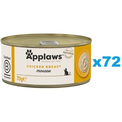 APPLAWS Katzen Huhn Mousse 72x70g - Katzenfutter APPLAWS Katzen Huhn Mousse 72x70g - Katzenfutter