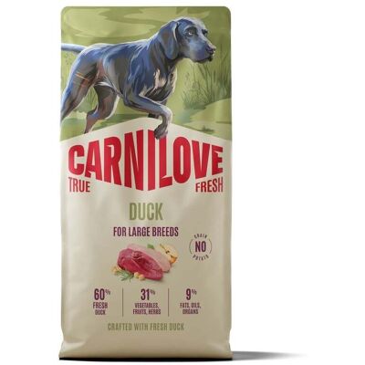 CARNILOVE True Fresh Duck Adult Large Breeds Trockenfutter mit Ente für adulte Hunde großer Rassen getreidefrei 12 kg CARNILOVE True Fresh Duck Adult Large Breeds Trockenfutter mit Ente für adulte Hunde großer Rassen getreidefrei 12 kg