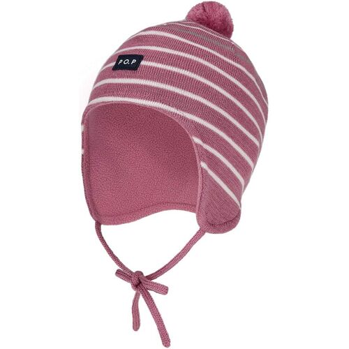 POLARN O. PYRET SPRUCE CAP STRIPED Kinder Gr.52/54 - Wollmütze - pink-rosa