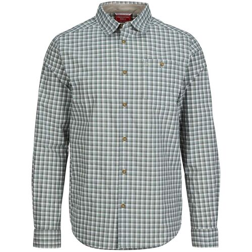 Craghoppers NOSILIFE NUORO CHECK LONG SLEEVED SHIRT Herren Gr.M - Mückenabweisende Kleidung - grün grau