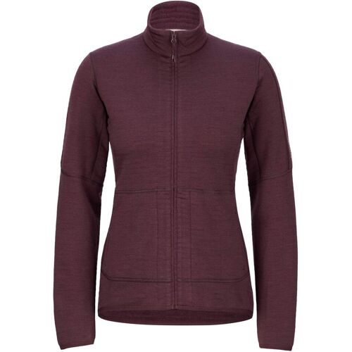Icebreaker W MERINO 400 REALFLEECE DESCENDER LS ZIP Damen Gr.XS - Wolljacke - rotbraun