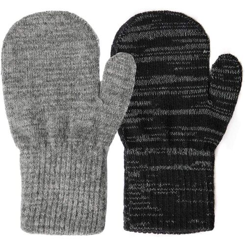 Celavi MAGIC MITTENS W.REFLEX 2-PACK Kinder Gr.1\2Y - Fausthandschuhe - grau