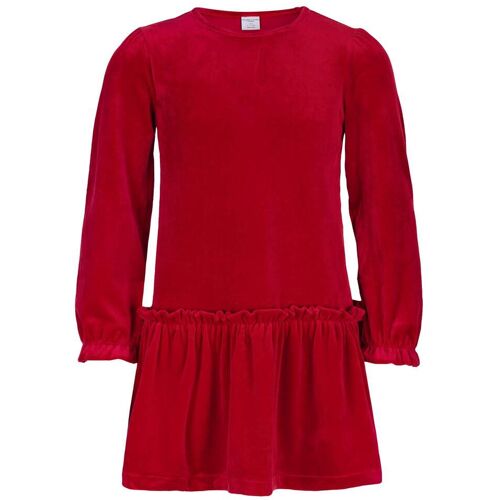 Polarn O. Pyret PENNY VELOUR DRESS SOLID Kinder Gr.116 - Kleid - rot