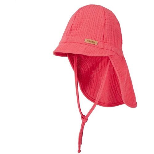 Pure by Bauer NACKENSCHUTZ MULL UV Kinder Gr.53 - Sonnenhut - rot pink-rosa
