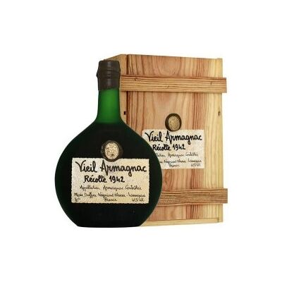 Marie Duffau 1942 Jahrgangs-Armagnac 42% Vol. 0,7 Liter in Holzbox Marie Duffau 1942 Jahrgangs-Armagnac 42% Vol. 0,7 Liter in Holzbox